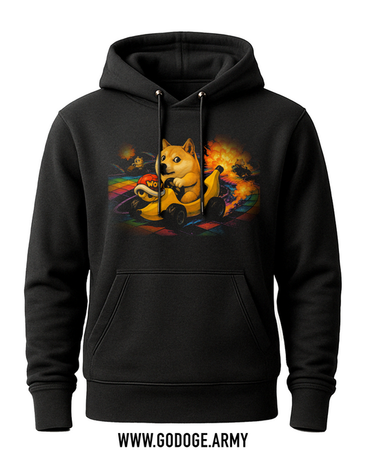 Doge Drift Hoodie – Banana‑Powered Chaos on Rainbow Road
